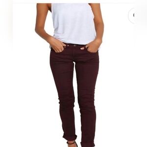 rag & bone Dre Slim Boyfriend In Aged Burgundy Women's 27.